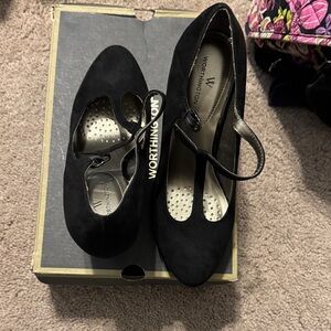 Worthington Black T-Strap Heels for Women